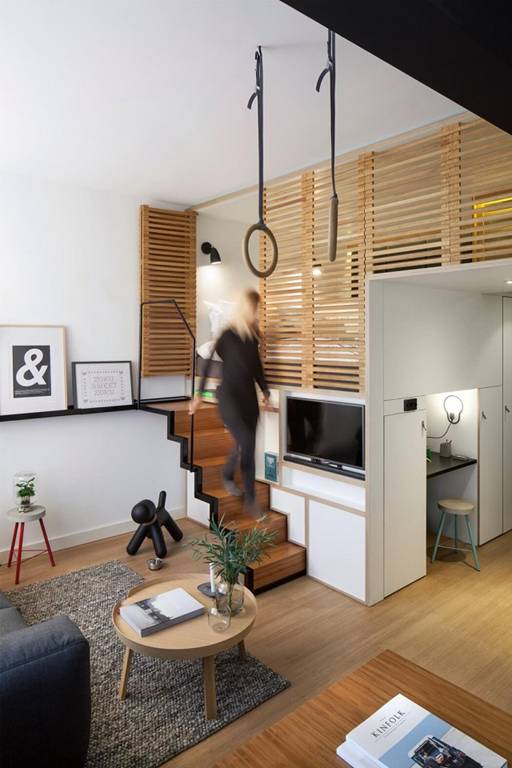 Thiết kế nội thất ấn tượng cho căn hộ 25m2