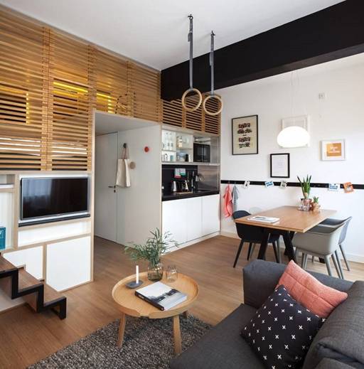 Thiết kế nội thất ấn tượng cho căn hộ 25m2