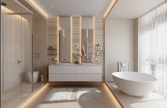 Bộ sưu tập mẫu phòng tắm hiện đại sẽ khiến bạn bè ghen tị