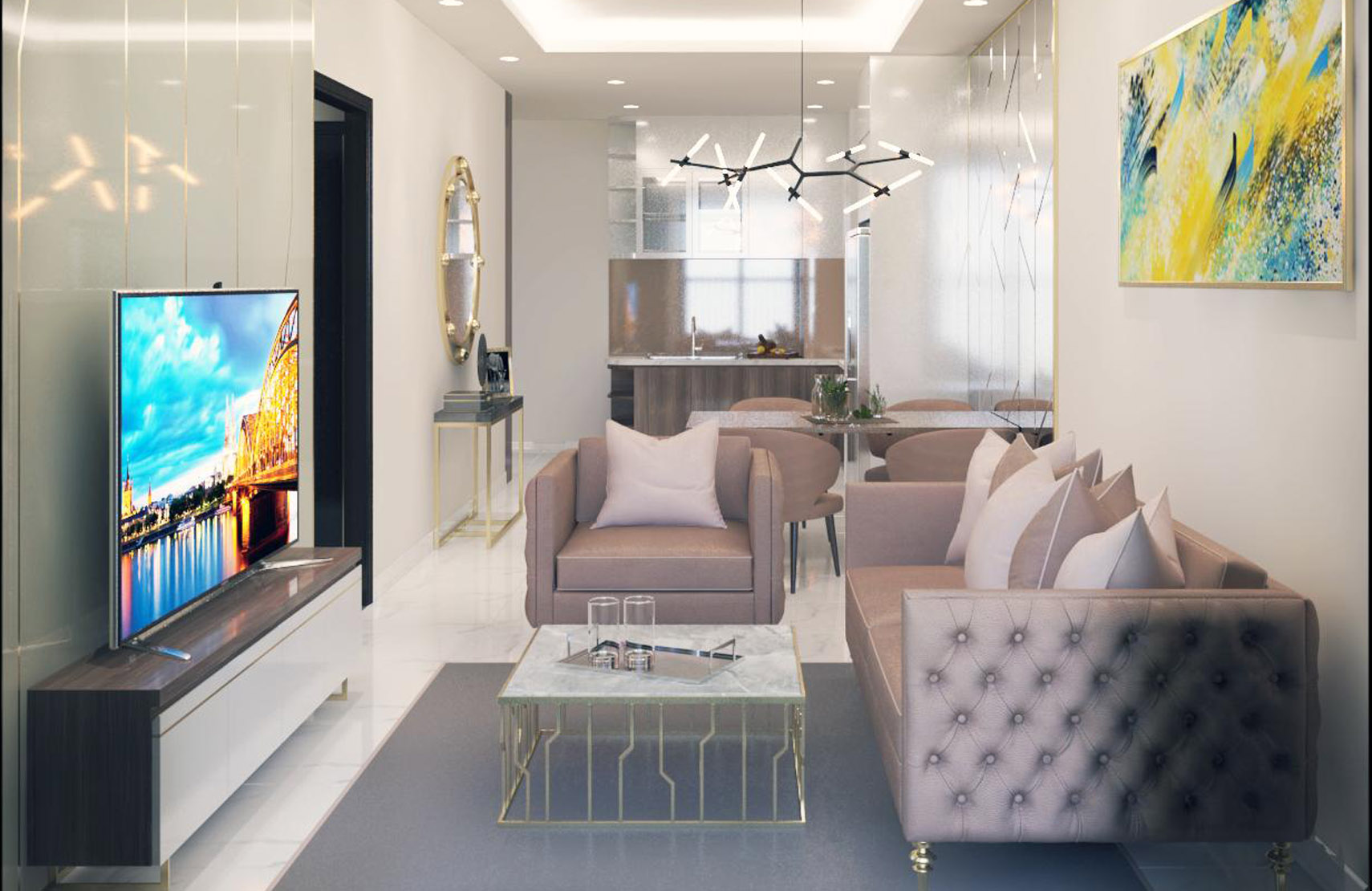 Thiết kế thi công nội thất chung cư Saigon South Residences